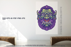 Spooky Halloween King Skull Demon Warrior Artwork Product Image 3