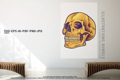 Devil Skull With Fantasy Cartoon Horror Artwork Illustration Product Image 4