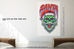 Dark Santa Claus Creepy Christmas Vector Bundle Product Image 4