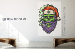 Zombie Saint Nicholas Cannabis Christmas Illustration Pack Product Image 4