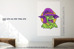 Halloween Pumpkin Monsters With Witch And Scary Faces Mascot Product Image 3