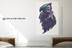 Spooky clown zombie goblin fireball grim reaper monster set Product Image 3