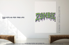 Horror slime lettering death halloween ghost party typograph Product Image 4