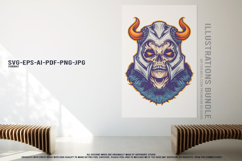 Creepy skull artwork slime demon pineapple gothic warrior Product Image 3