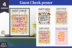 Funny Guest Check Poster Humor quotes Cafe Restaurant decor Product Image 1