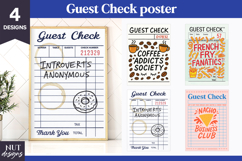 Funny Guest Check Poster Humor quotes Cafe Restaurant decor Product Image 2
