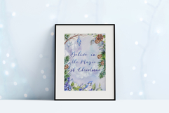 Holiday frames watercolor clipart set Product Image 3
