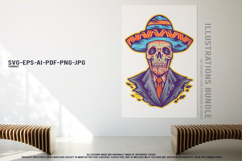 Mexican Festival Skulls and Día de los Muertos Illustration Product Image 3