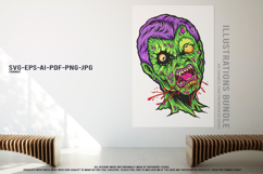 Creepy demon santa zombie clown death horror illustration Product Image 2