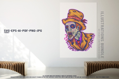 Traditional Day of The Dead Calavera Mexican Folk Graphic Product Image 3