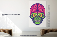 Sugar Skull artwork flame crown sombrero zombie warrior Product Image 3