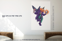 Twisted Pumpkin Heads And Macabre Skulls Halloween Design Product Image 3