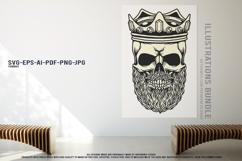 Mystic skull collection with crown flowers book fire bundle Product Image 3