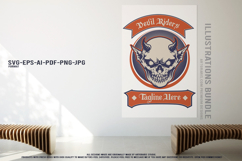 Vintage Skull Illustrations for Tattoo and Mascot Design Product Image 3