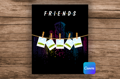 Friends Poster Template Canva. Drag and Drop Temp. Product Image 3