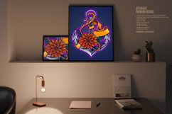 Nautical anchor decorated with blooming flowers Product Image 2