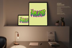 Herb word melting hand lettering text illustrations Product Image 3