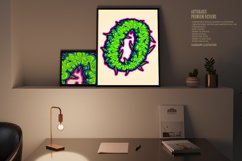 Organic cannabis smoke O letter Illustrations Product Image 2