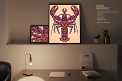 Elegant classic lobster ornament svg Product Image 3