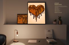 Heart love dripping chocolate svg Product Image 3