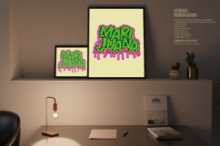 Marijuana lettering word with melted buds texture Product Image 2