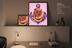 Floral wreath and classic ribbon on nautical anchor Product Image 3