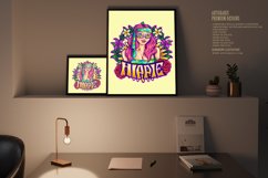 Hippie girl smiling with bohemian frame peaceful Product Image 3
