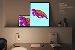 Turtle vintage floral ornament svg Product Image 3