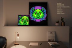 Intricate natural engraved panda head Product Image 3