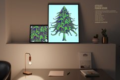 Vintage botanical cannabis indica flower bud Product Image 3