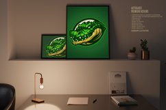 Croco head mascot animal cartoon Product Image 2