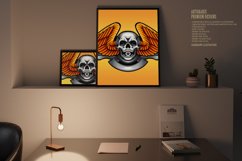 Wing skull eye logo mascot illustration Product Image 2