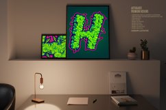 Puff organic cannabis smoke H letter logo Product Image 6