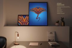 Stingray fish vintage ornament svg Product Image 5