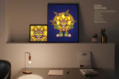 Happy Citrus Mascot with Weed Leaves and Thumbs Up Product Image 2
