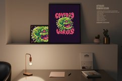 Covid 19 illustration with separated text Product Image 2