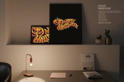 Halloween typography with jack o lantern and bat Product Image 2