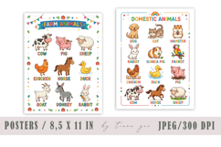 Learning Animals Wall Art Set - Farm, Desert, Domestic Product Image 2