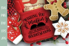 Funny Christmas Pot Holder SVG - Wishing You Muffin - Baking Product Image 1