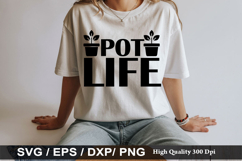 Pot Life - House Plant SVG Design Product Image 1