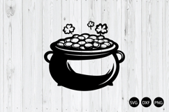 Pot of Gold SVG, Shamrock SVG, St Patrick's Day SVG Product Image 1