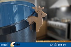 Pot Prop Laser Cut Design. 3D Kitchen Laser Cut. Deer SVG. Product Image 1