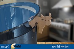 Cow SVG. Pot Prop Laser Cut Design. 3D Kitchen Laser Cut. Product Image 1