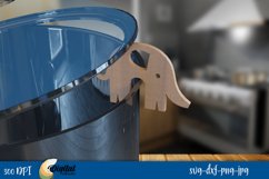Elephant SVG. Pot Prop Laser Cut Design. 3D Kitchen Laser. Product Image 1