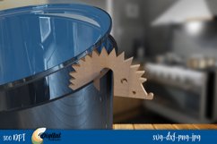 Hedgehog SVG. Pot Prop Laser Cut Design. 3D Kitchen Laser. Product Image 1