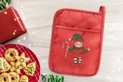 Christmas Elves - Cute Winter Elf Line Art Clipart & Pattern Product Image 13