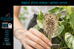 Gothic Plant Stake - Pothos - SVG PNG Laser Cut - Gard Product Image 1