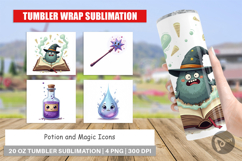 Tumbler Potion and Magic Icons Product Image 1