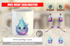 Mug Wrap Potion and Magic Icons Product Image 1
