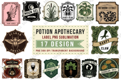 Potion Apothecary Label Png Sublimation Bundle Product Image 1